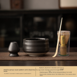 Matcha Group-Wave Pattern Semi-Black Tea Bowl