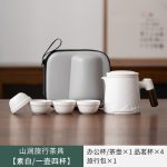 Shanjian Travel Tea Set (Plain White/One Pot Four Cups)