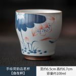 Hand Painted Charm of Lotus Tea Cup (Free Cup)