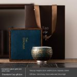 Evergreen Glaze Gold and Silver Color President Cup Gift Box