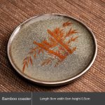 Ice Flower Glaze Bamboo Coaster