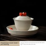 Grass and Wood Gray Persimmon Cover Bowl + Grass and Wood Gray Persimmon Pot Bearing