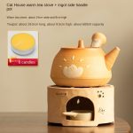 Cat House Warm Tea Stove + Ingot Side Handle Pot