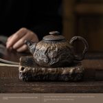 Dry Zen Handle Pot + Heart Sutra Pot Tray (Ancient Morning Fever)