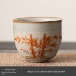 Ice Flower Glaze Asparagus Fern Shanxiang Cup