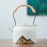 Yunshang Loop-Handled Teapot (Plain White)