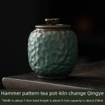 Hammer Pattern Tea Pot-Kiln Baked Qingye