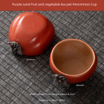 Purple Sand Fruit and Vegetable Tea Ornaments-Persimmon Cup