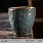 Water Ripple Teacup (Kiln Baked Qingye)