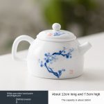 White Porcelain Hand Painted-Mingde Pot [Wintersweet]