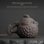 Puffer Purple Clay Pot-Purple Clay