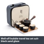 Xiaokang Travel Tea Set Suit-Black Sand Glaze