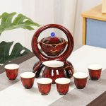 Kiln Baked Cradle Automatic Tea Set Red