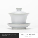 Stoneware Clear Dust Cover Bowl (Plain White)