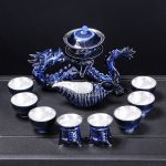 Blue Dragon Silver Gilded Tea Set