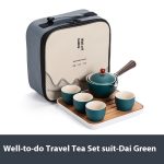 Xiaokang Travel Tea Set Suit-Dark Green