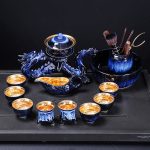 Blue Dragon Tea Set + Six Gentlemen + Tea Basin + Six Gentlemen + Tea Basin