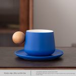 Wooden Edge Coffee Cup-Klein Blue