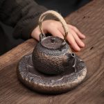 Stone Pattern Beam Pot + Lotus Incense Pot (round)