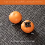 Purple Sand Fruit and Vegetable Tea Ornaments-Small Yellow Persimmon