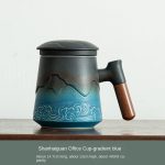 Mountain and Sea View Office Cup-Gradient Blue (Safe Packaging)