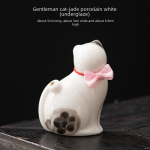 Gentleman Cat-Jade Porcelain White (Underglaze)