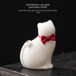 Gentleman Cat-Jade Porcelain White