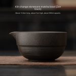 Kiln Baked Stoneware Matcha Bowl [Zen Black]