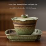 Lotus Cover Bowl-Square Foot + Begonia Tray