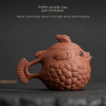 Puffer Purple Clay Pot-Cinnabar Sand