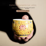 Enamel Tangerine Cup-Yellow