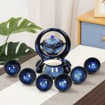 Kiln Baked Cradle Automatic Tea Set Blue