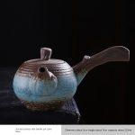 Ancient Pottery Side Handle Pot-Lake Blue