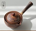 Side Handle Single Teapot ~ Longteng Imitation Firewood Burning ~ Foam Pack