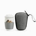 Ceramic White (Four-Piece Cup Set) with Portable Bag