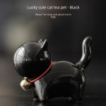 Lucky Cute Cat Tea Ornaments ?? Black