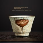 Lotus Auspicious Cup-Rice Glaze