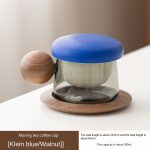 Muxing Tea Coffee Color Cup (Klein Blue/Walnut)