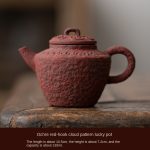 Ochre Red-Hook Cloud Pattern Lucky Pot