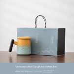 Landscape Office Cup Gift Box-Orange Blue