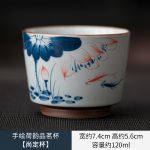 Hand Painted Charm of Lotus Tea Cup (Shangding Cup)