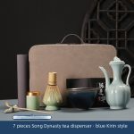 7 Pieces Song Dynasty Point Tea Ware-Blue Kirin Style