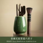 Green Glass Silent Tea Ceremony Six Items