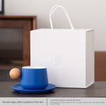 Wooden Edge Coffee Cup Gift Box-Klein Blue