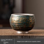 Evergreen Glaze Gold and Silver Color President Cup