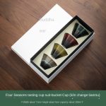 Four Seasons Tea Cup Set-Bucket Cup (Kiln Change Tianmu)