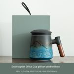 Mountain and Sea View Office Cup-Gradient Blue (Gift Box)