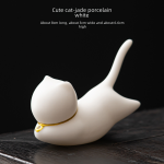 Cute Cat-Jade Porcelain White