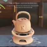 round Furnace Fast Alcohol Stove + Sugar Cat Loop-Handled Teapot