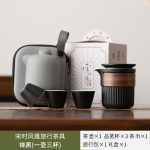 Song Shifeng Elegant Travel Tea Set-Zen Black (One Pot Fills Three Cups)